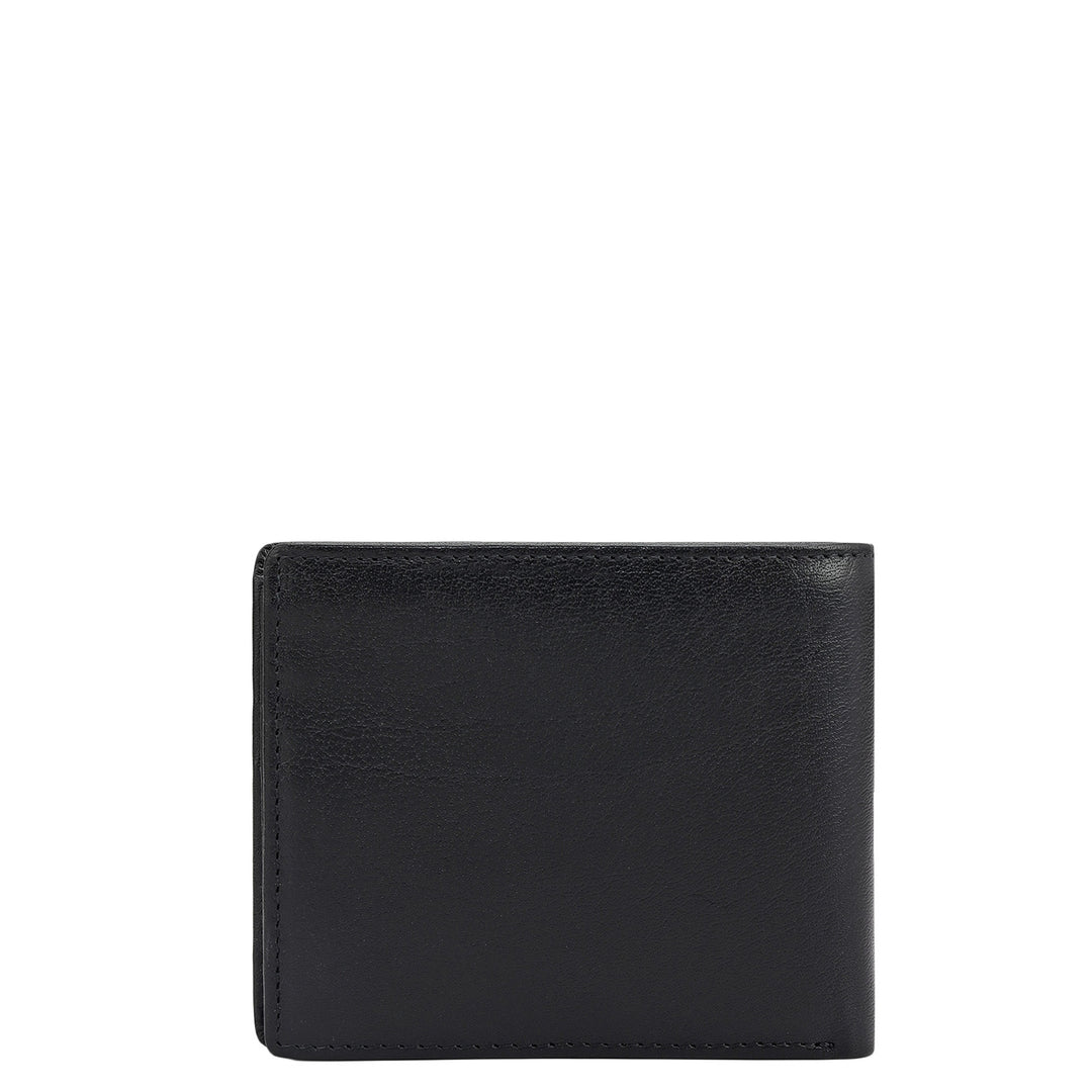 Black Bifold Leather Mens Wallet