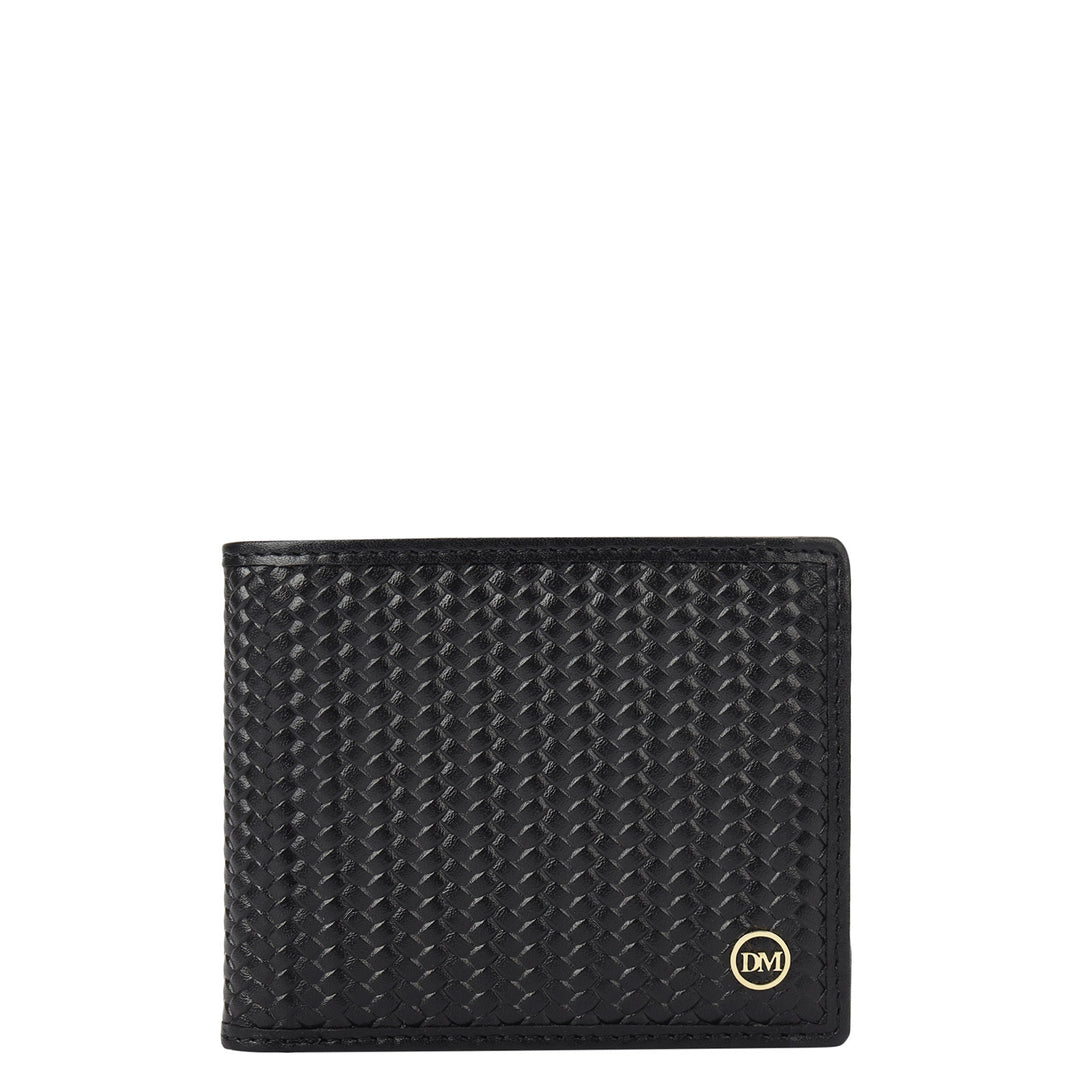 Mat-Emboss Bifold Men's Wallet - Black