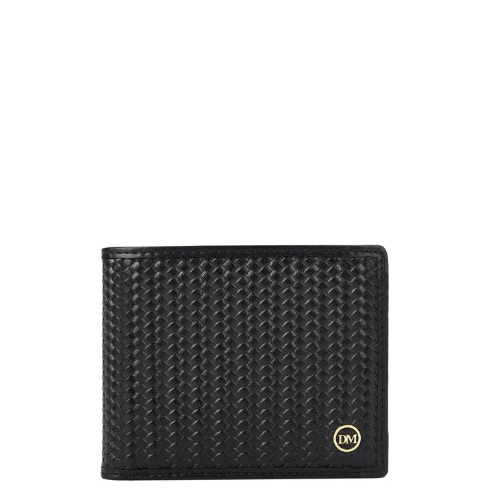 Mat-Emboss Bifold Men's Wallet - Black