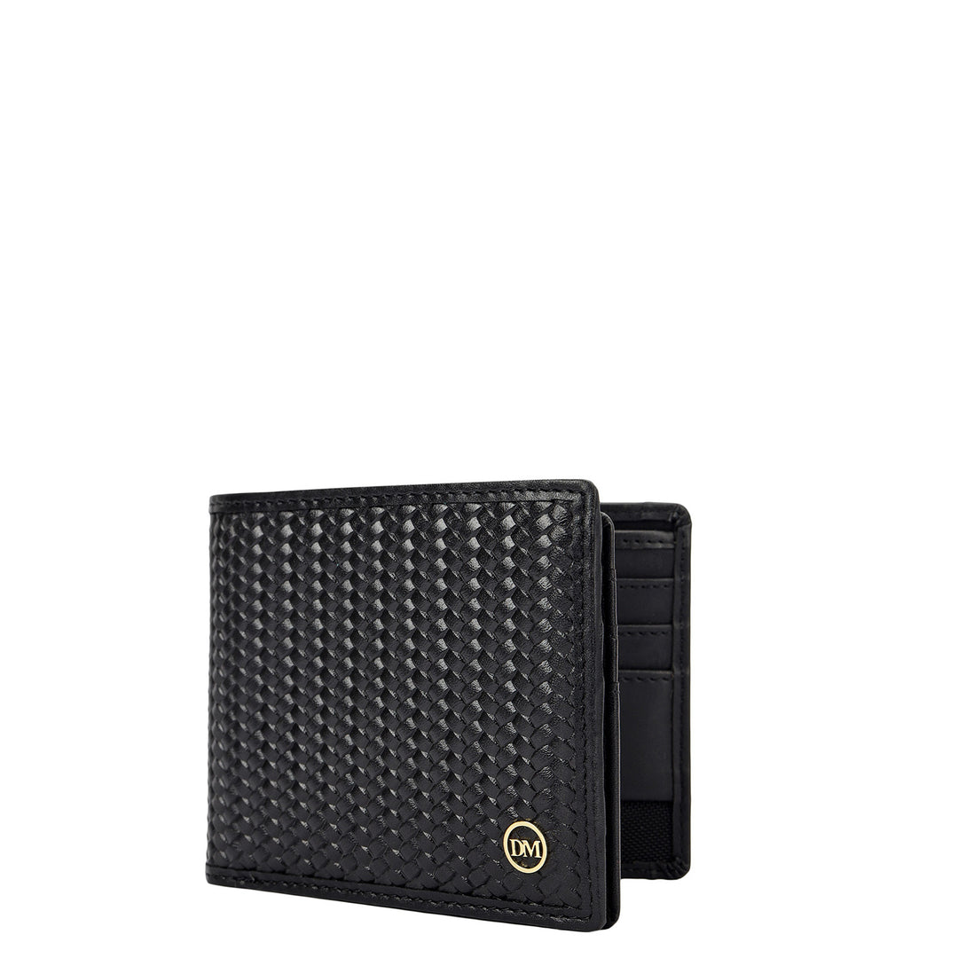 Mat-Emboss Bifold Men's Wallet - Black