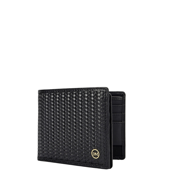 Mat-Emboss Bifold Men's Wallet - Black