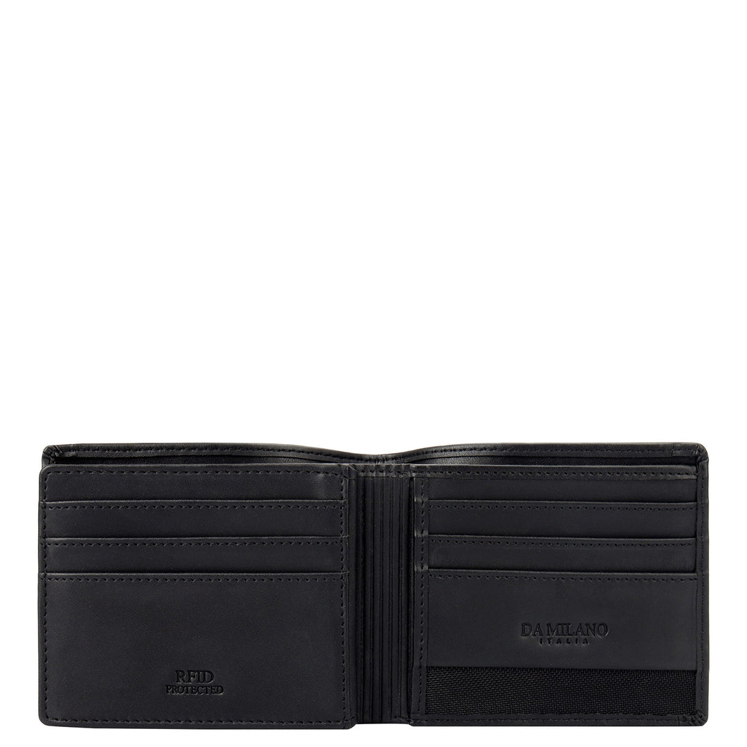 Mat-Emboss Bifold Men's Wallet - Black