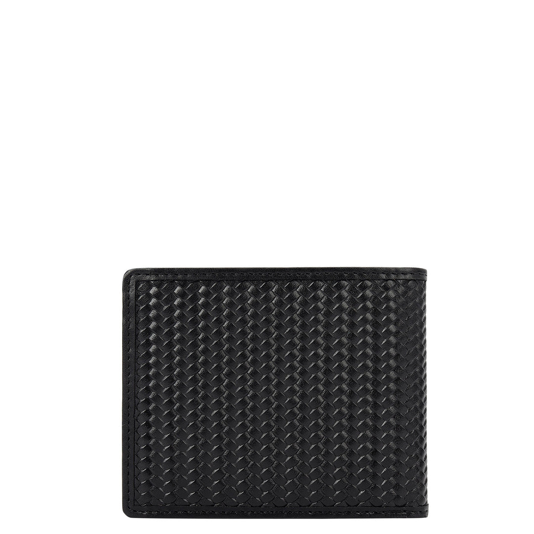 Mat-Emboss Bifold Men's Wallet - Black