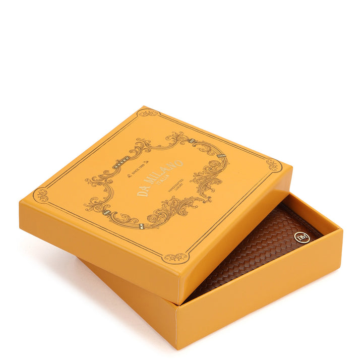 Mat-Emboss Bifold Men's Wallet - Cognac