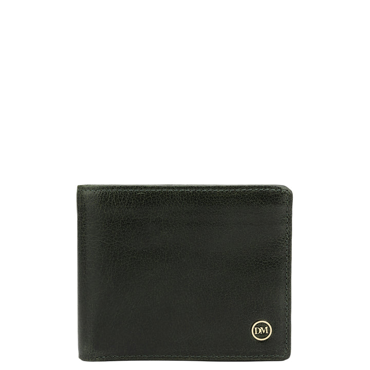 Green Bifold Leather Mens Wallet