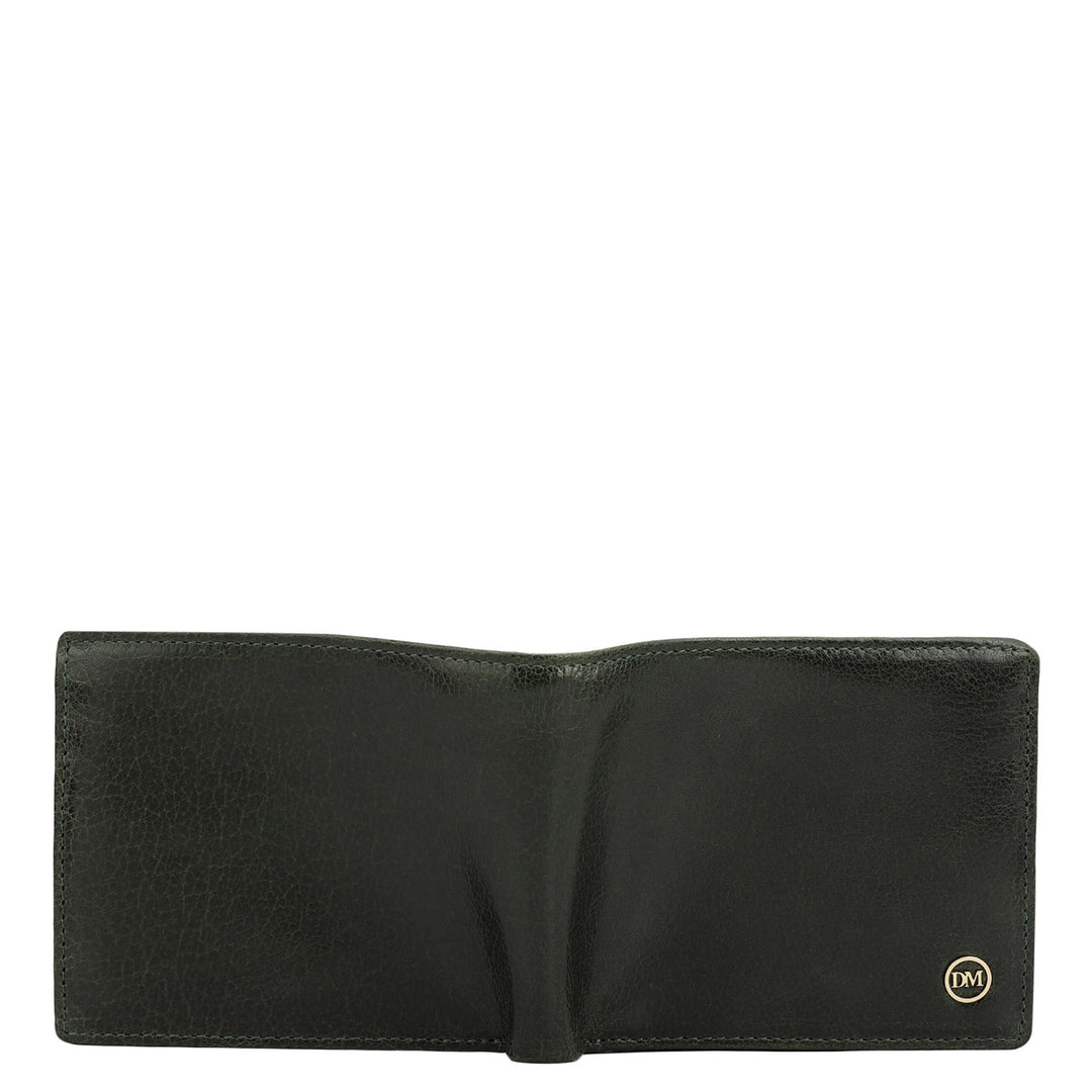 Green Bifold Leather Mens Wallet