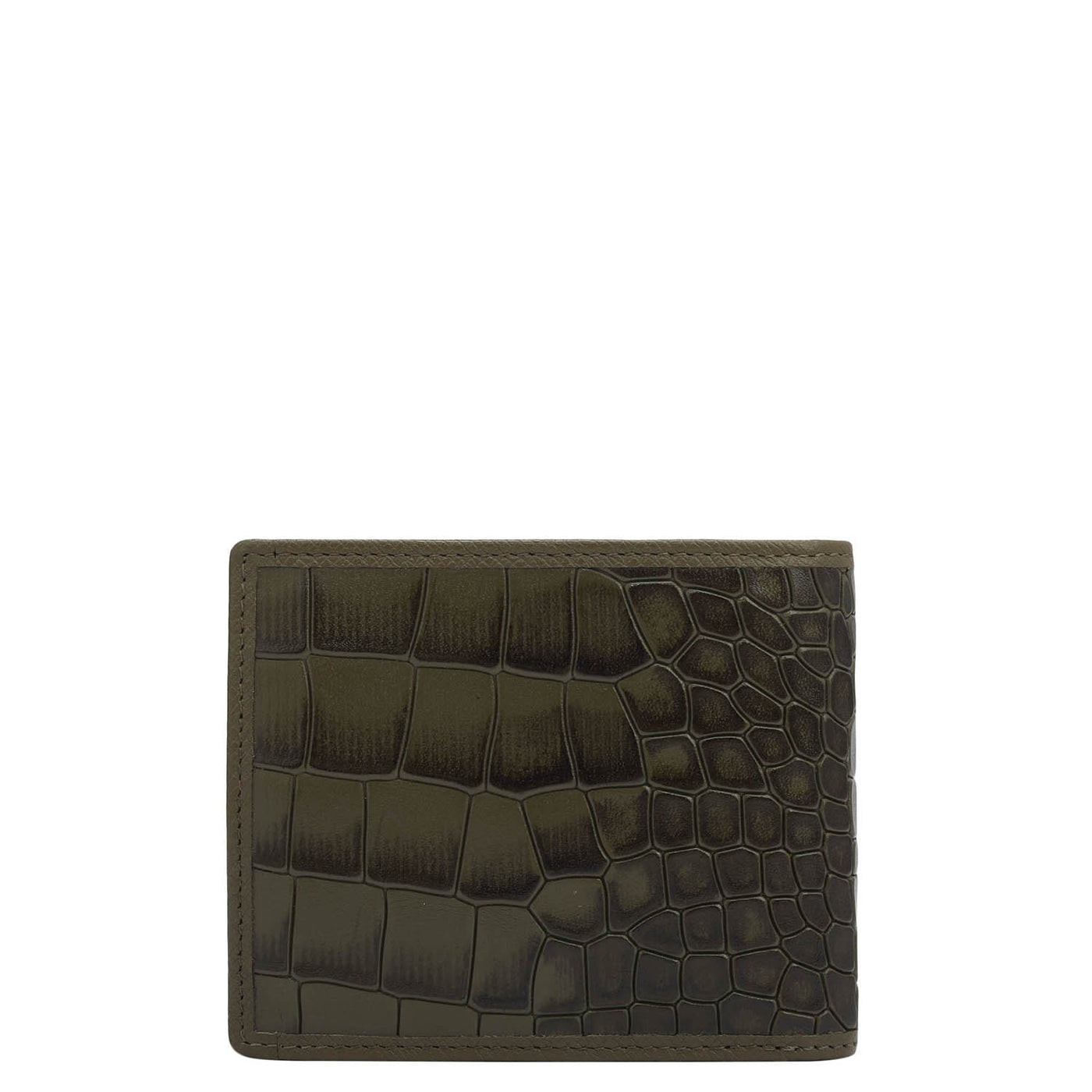 Military Green Bifold Leather Mens Wallet