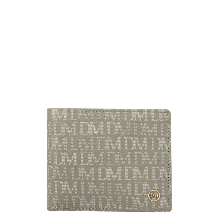 Stone Grey Bifold Leather Mens Wallet