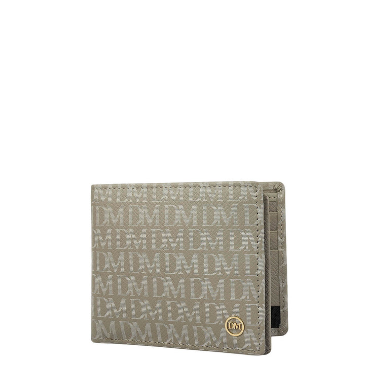 Stone Grey Bifold Leather Mens Wallet