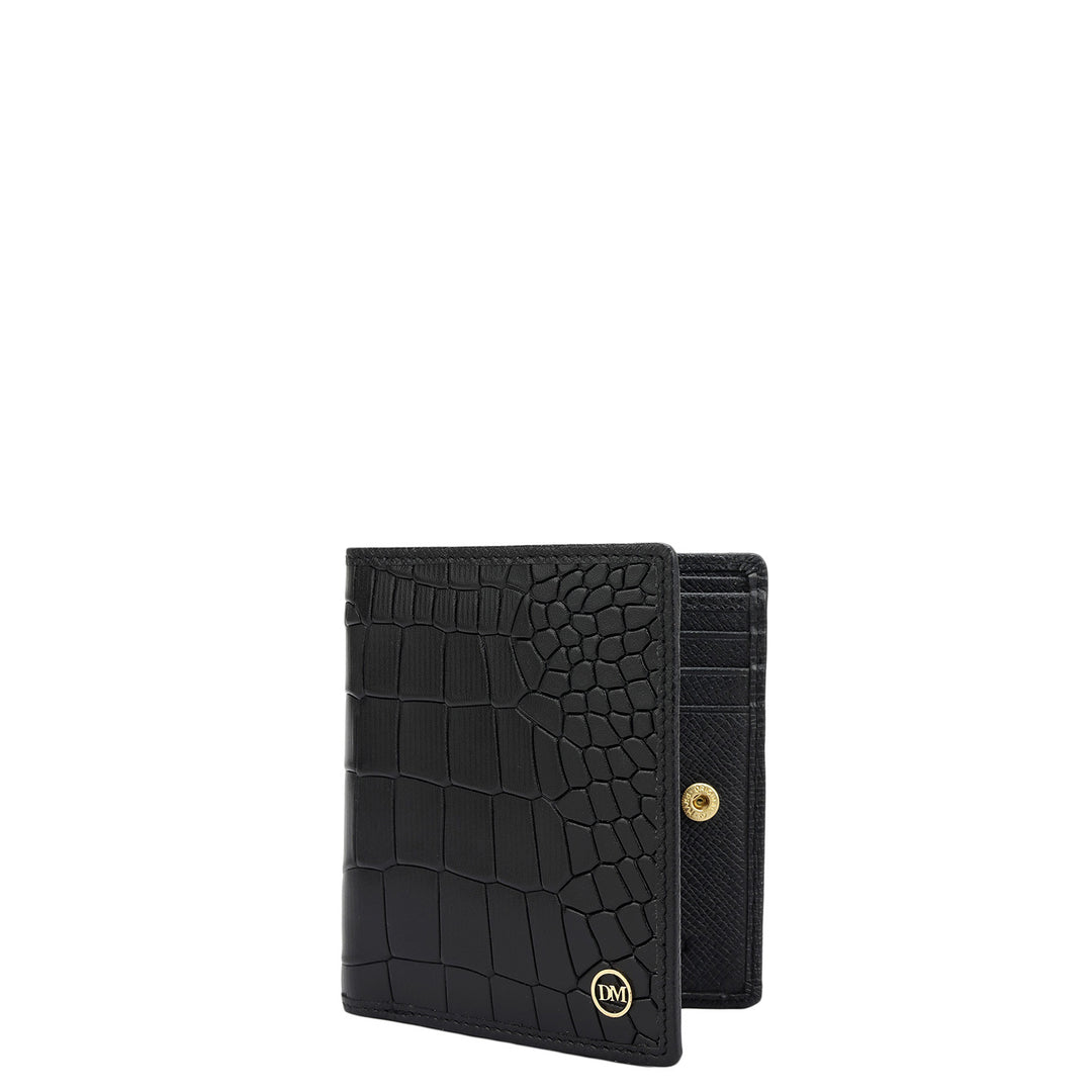 Black Bifold Leather Mens Wallet