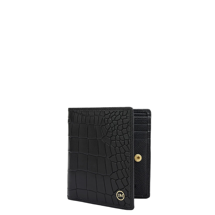 Black Bifold Leather Mens Wallet