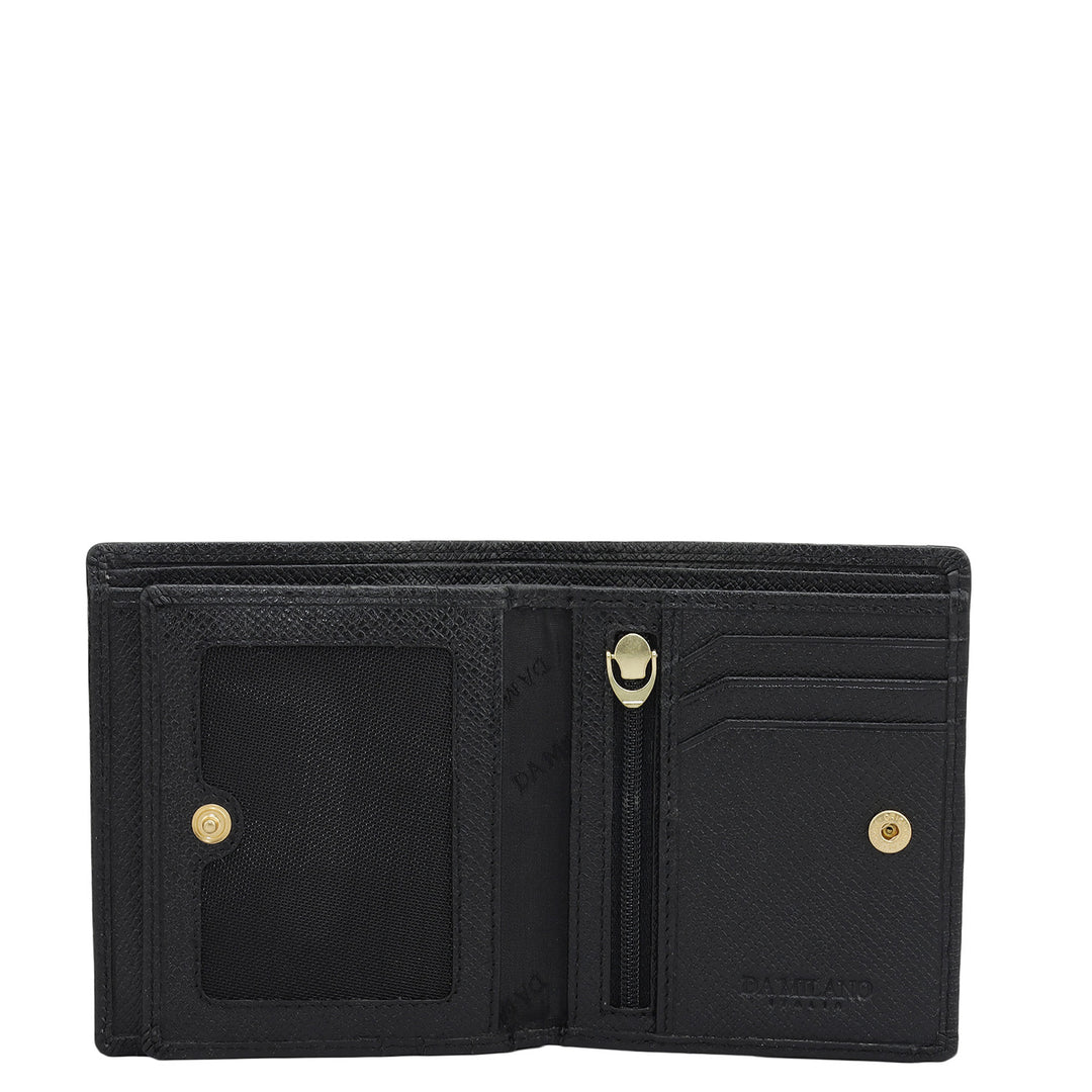 Black Bifold Leather Mens Wallet