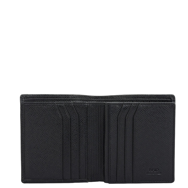 Black Bifold Leather Mens Wallet