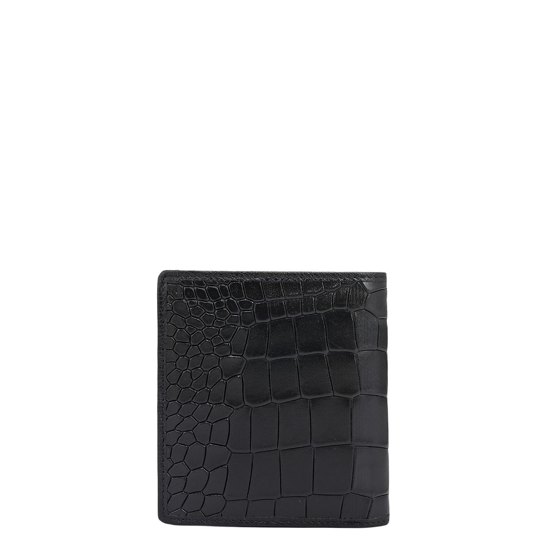 Black Bifold Leather Mens Wallet