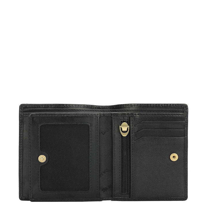 Black Bifold Leather Mens Wallet