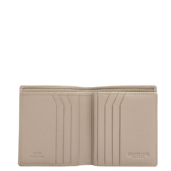 Light Grey Bifold Leather Mens Wallet