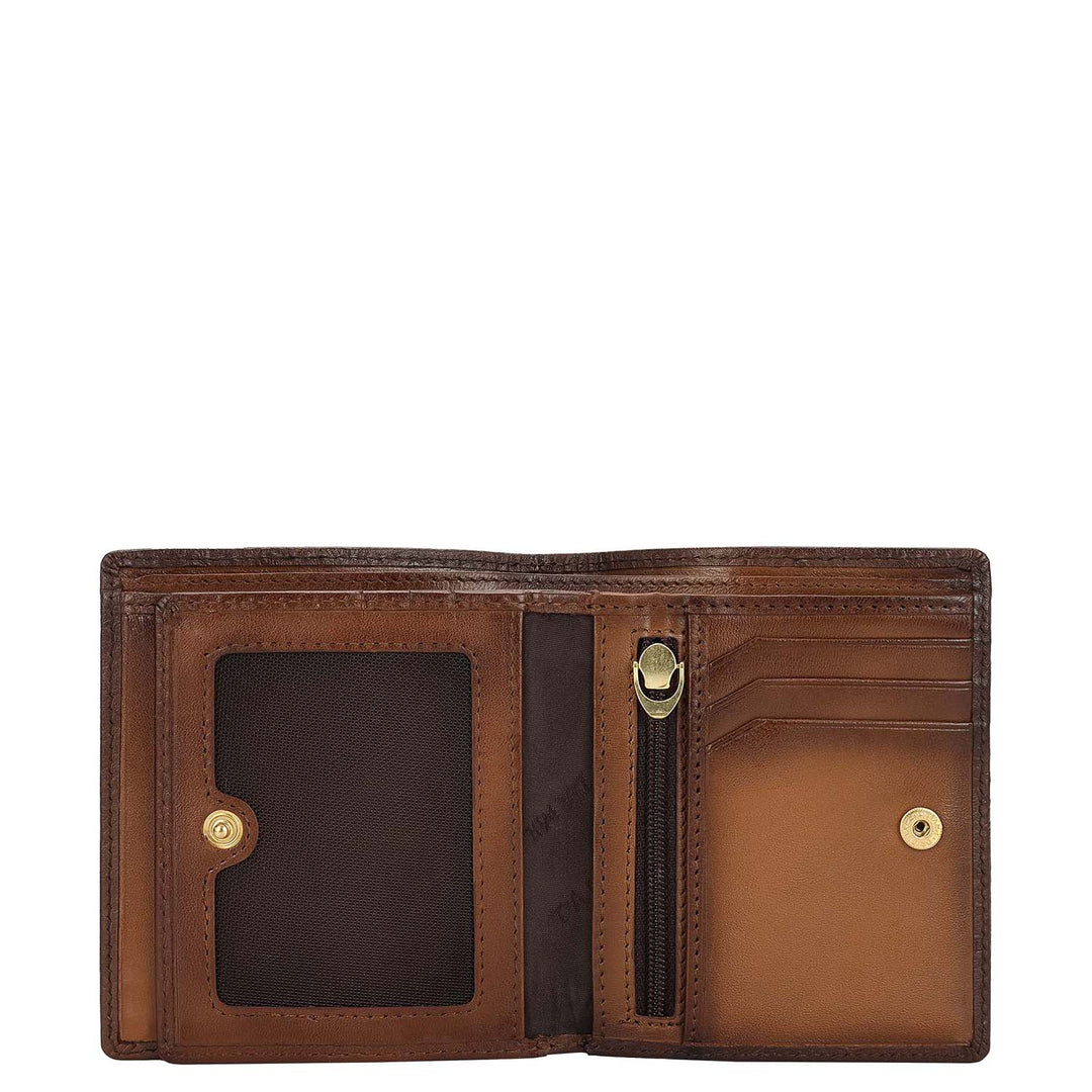 Mocha Bifold Leather Mens Wallet