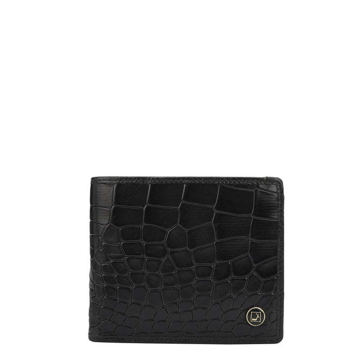 Black Bifold Leather Mens Wallet