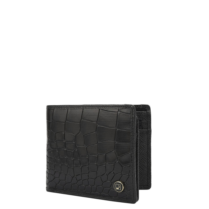 Black Bifold Leather Mens Wallet