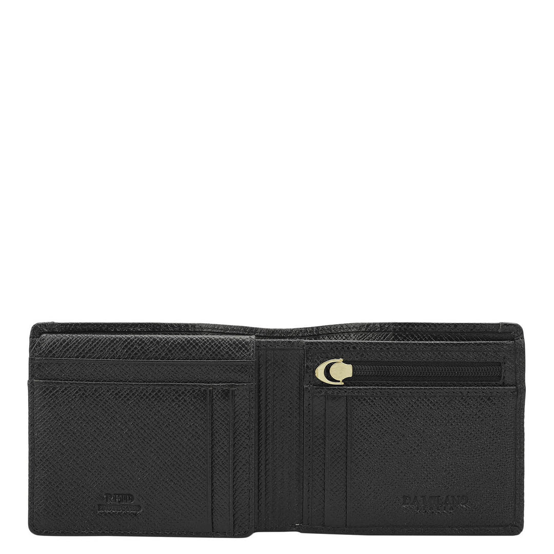 Black Bifold Leather Mens Wallet