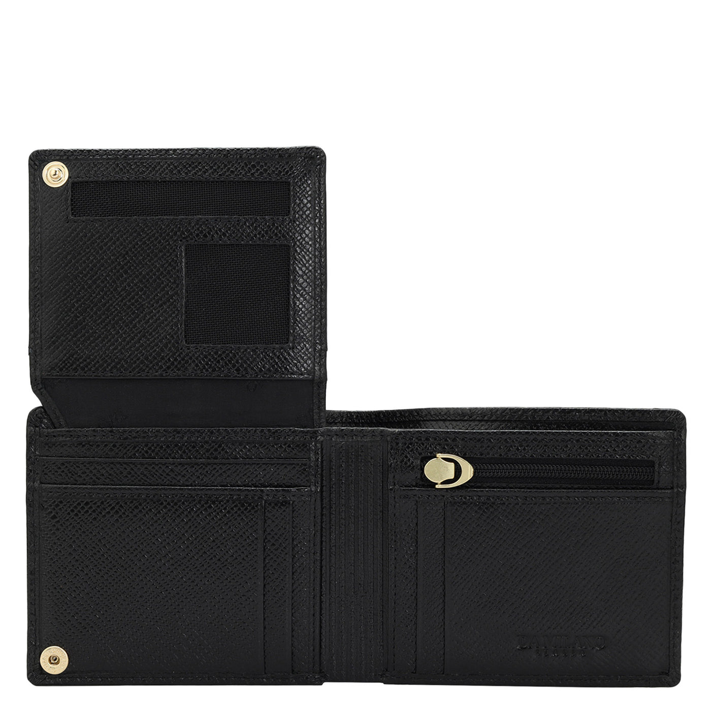Croco Leather Mens Wallet - Black