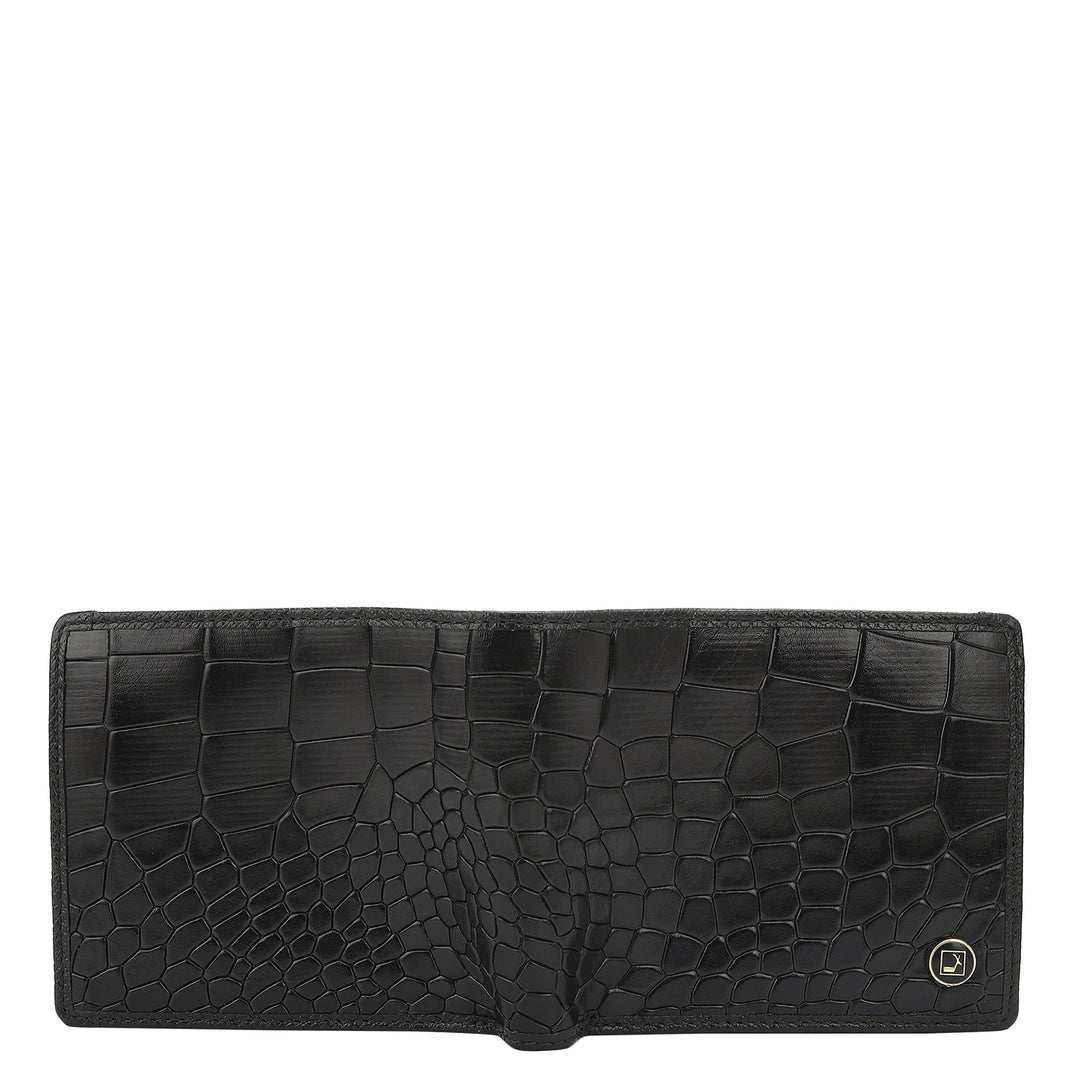 Black Bifold Leather Mens Wallet