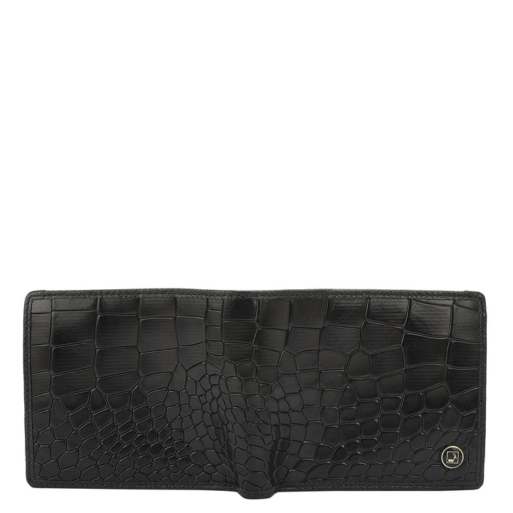 Black Bifold Leather Mens Wallet