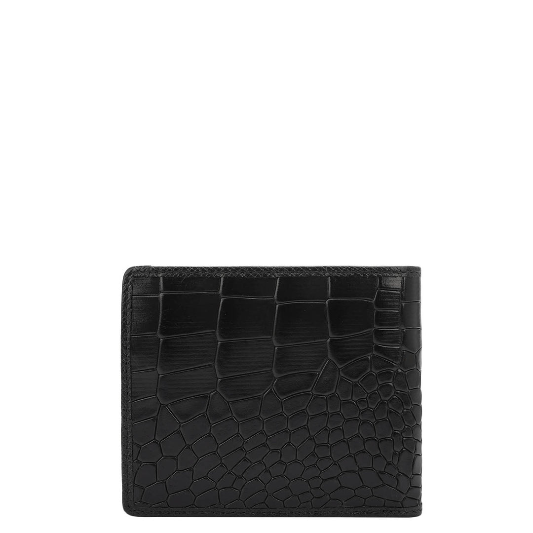 Black Bifold Leather Mens Wallet