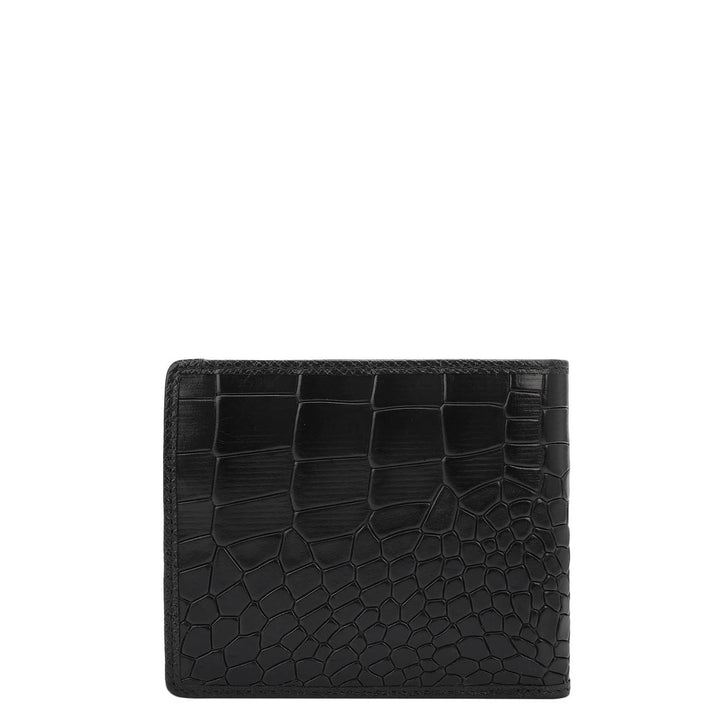 Black Bifold Leather Mens Wallet