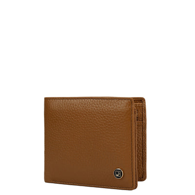 Caramel Bifold Leather Mens Wallet