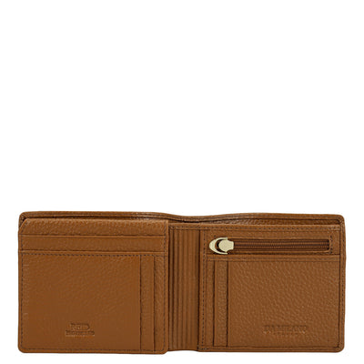 Caramel Bifold Leather Mens Wallet