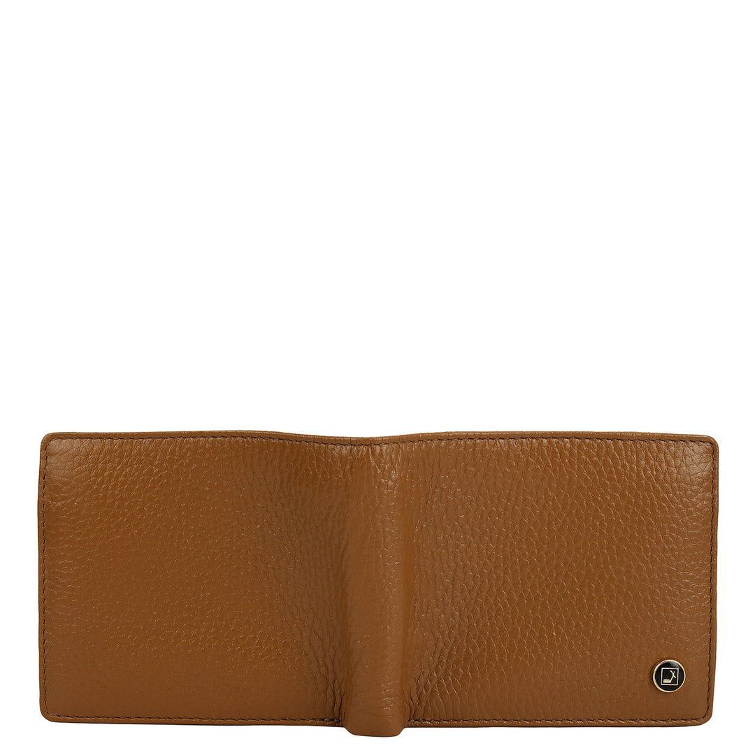 Caramel Bifold Leather Mens Wallet
