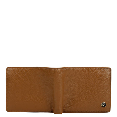 Caramel Bifold Leather Mens Wallet