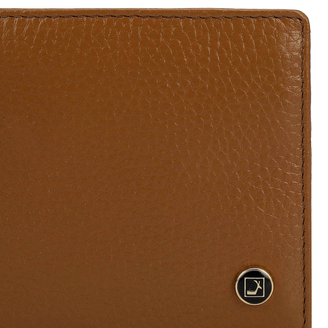 Caramel Bifold Leather Mens Wallet