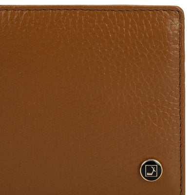 Caramel Bifold Leather Mens Wallet