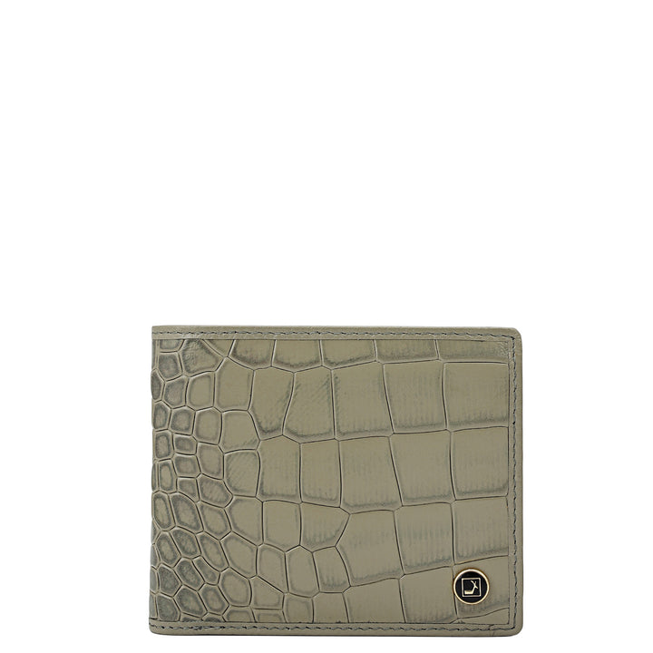 Stone Grey Bifold Leather Mens Wallet