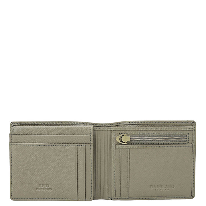 Stone Grey Bifold Leather Mens Wallet