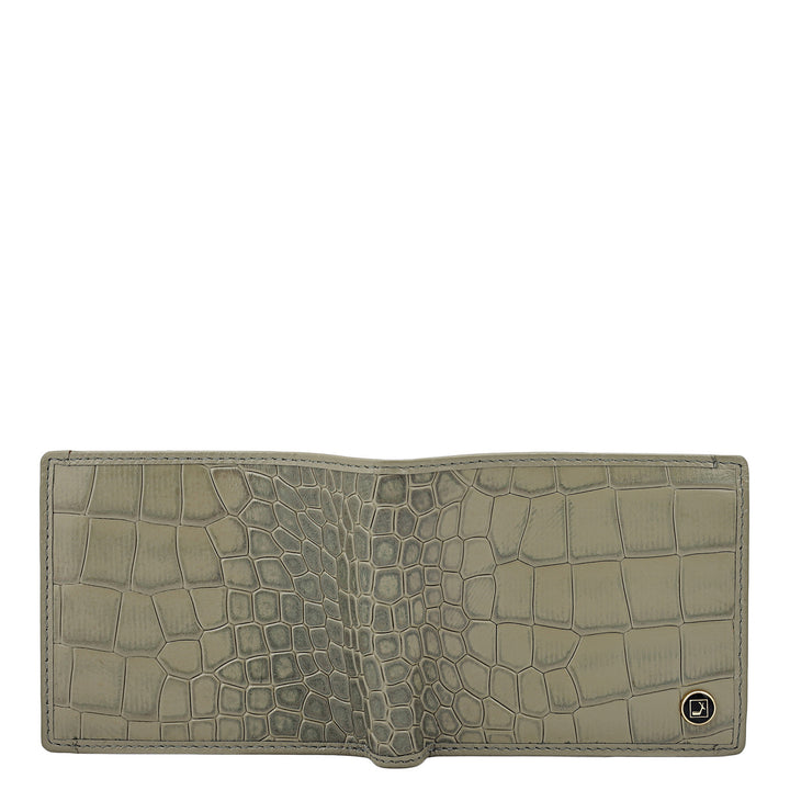 Stone Grey Bifold Leather Mens Wallet