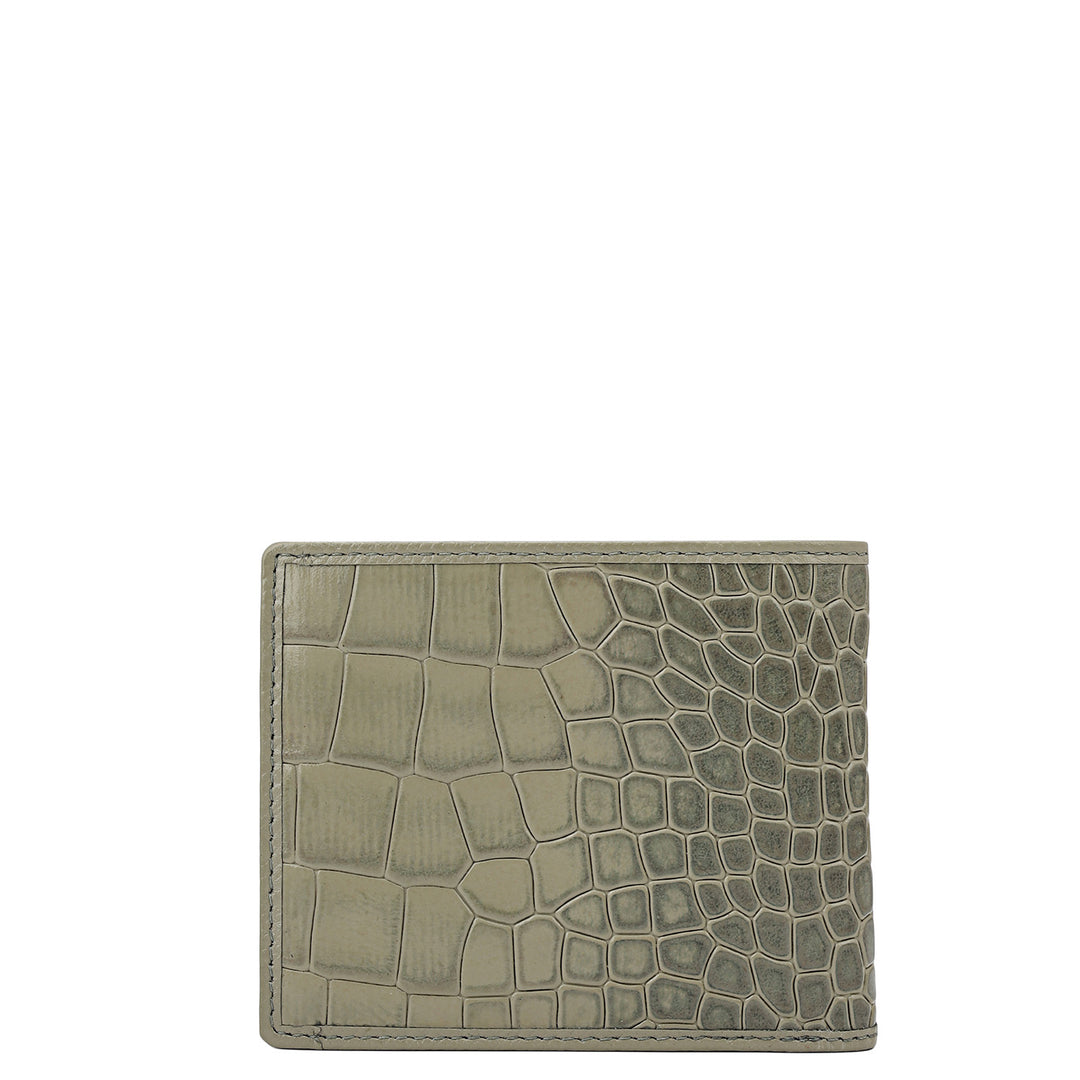 Stone Grey Bifold Leather Mens Wallet