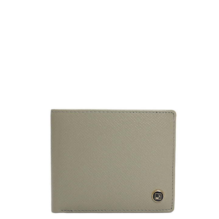 Stone Grey Bifold Leather Mens Wallet