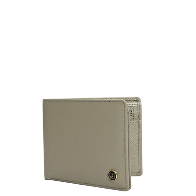 Stone Grey Bifold Leather Mens Wallet