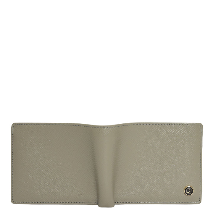 Stone Grey Bifold Leather Mens Wallet