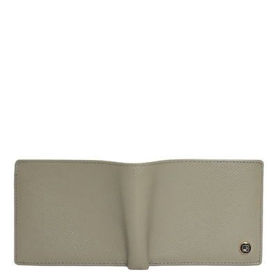 Stone Grey Bifold Leather Mens Wallet