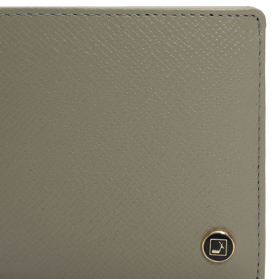 Stone Grey Bifold Leather Mens Wallet
