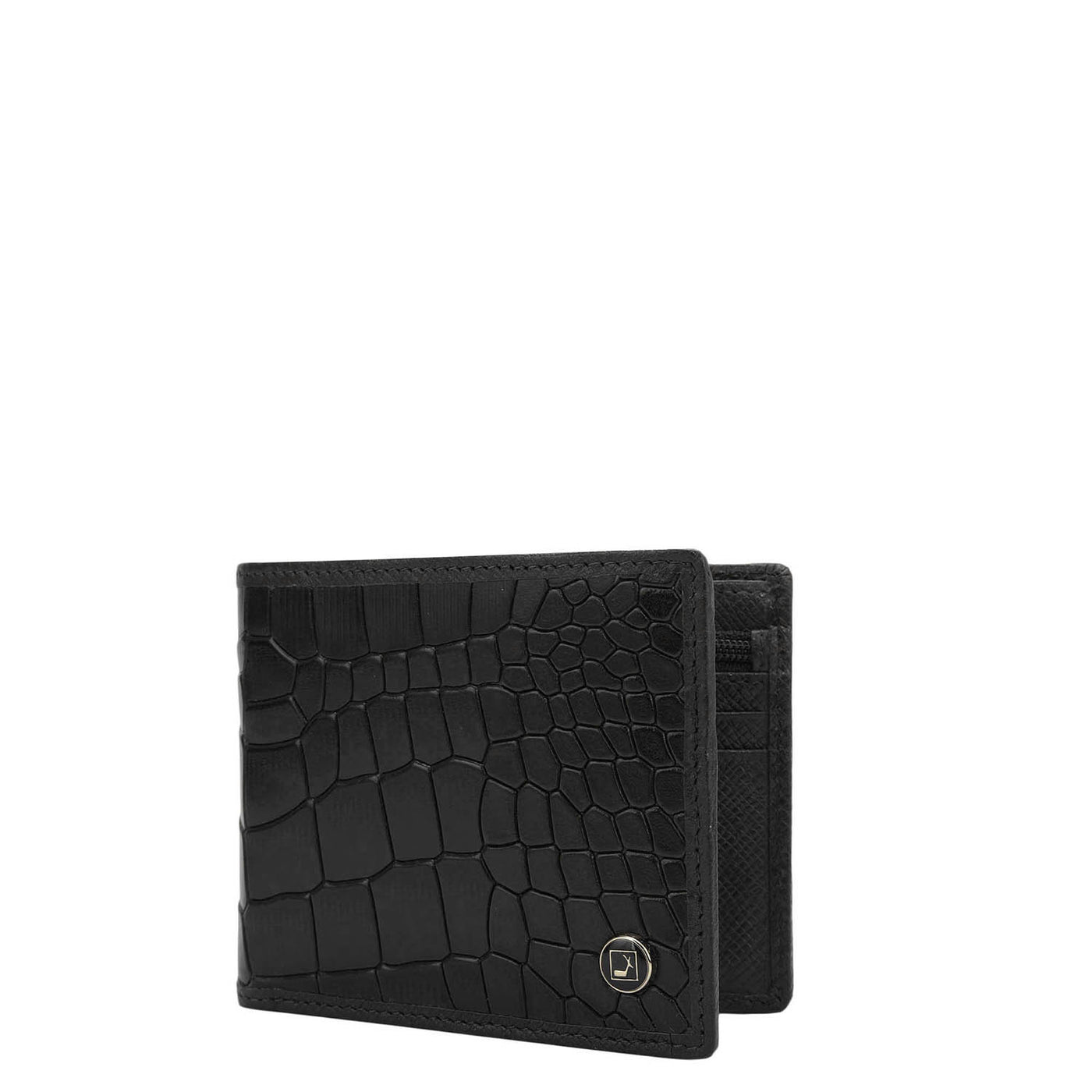 Black Bifold Leather Mens Wallet