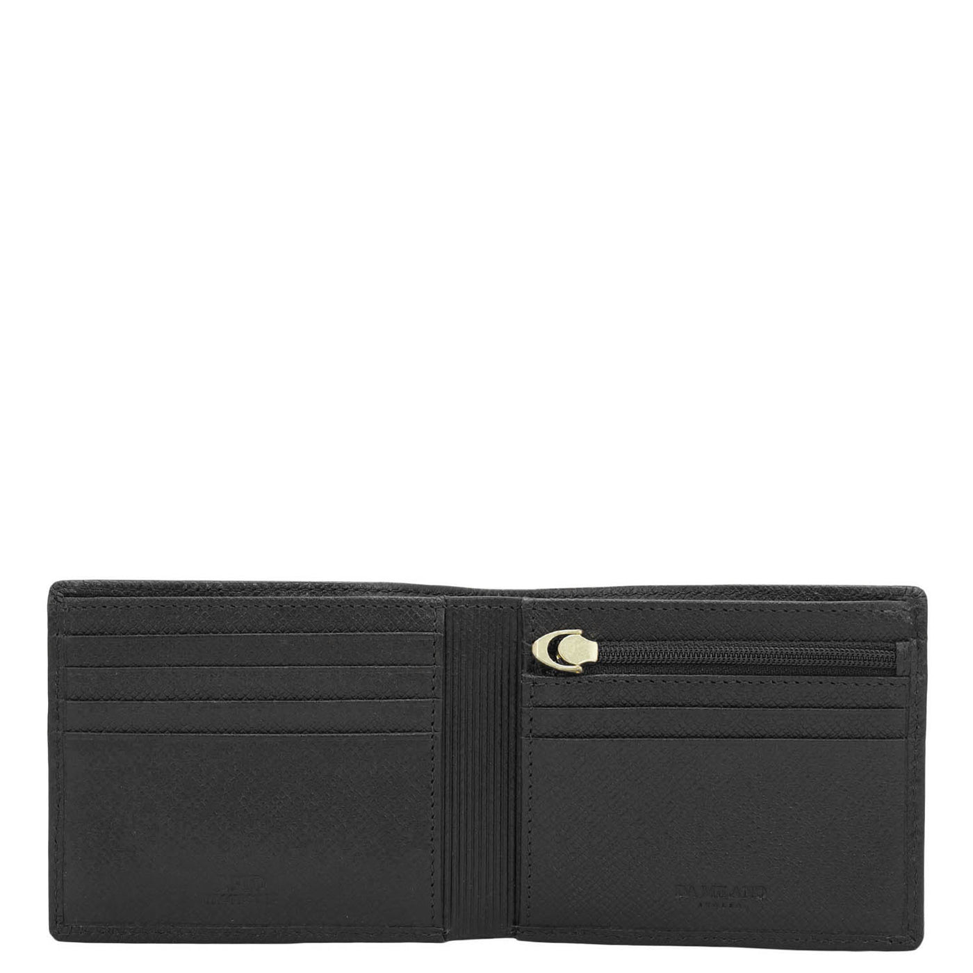 Black Bifold Leather Mens Wallet