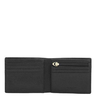 Black Bifold Leather Mens Wallet