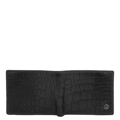 Black Bifold Leather Mens Wallet