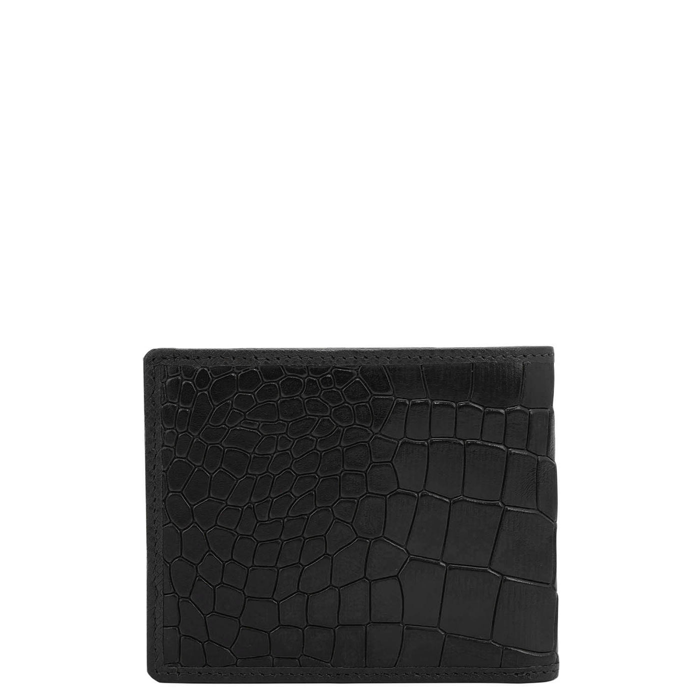 Black Bifold Leather Mens Wallet