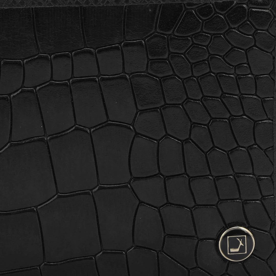Black Bifold Leather Mens Wallet
